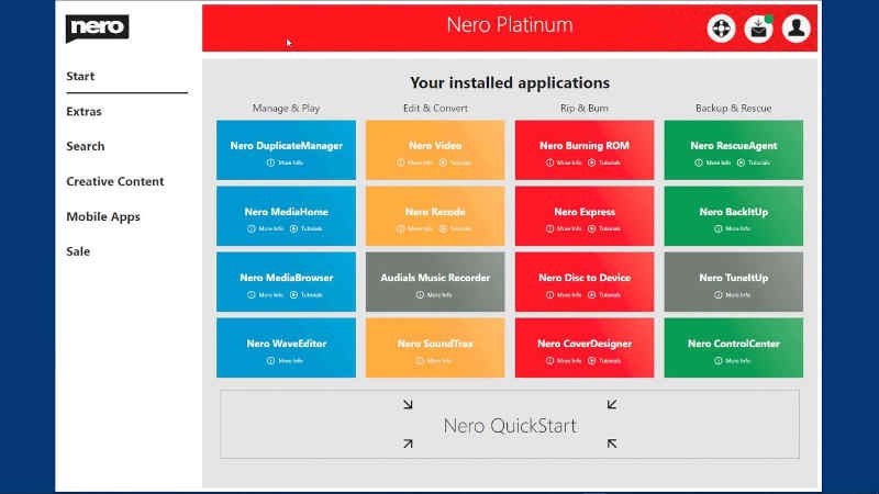 Nero Platinum 2020 Suite 22.0 無料ダウンロード
