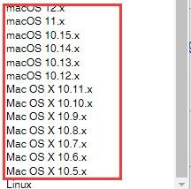 epson DS-531 スキャナー ドライバーで Mac バージョンを選択