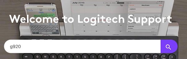 Logicool サポートで g920 と入力します