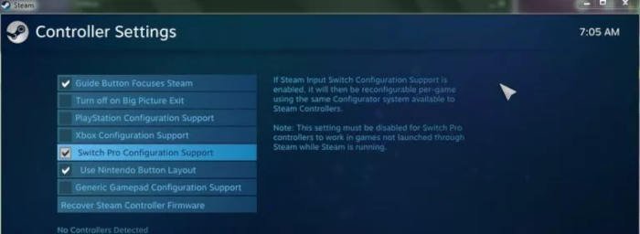 Nintendo Switch コントローラーを PC に接続する